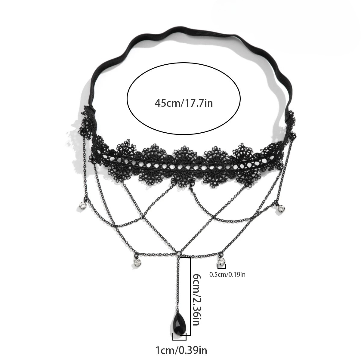 Gothic Prism Chain - Kristall-Beinkette