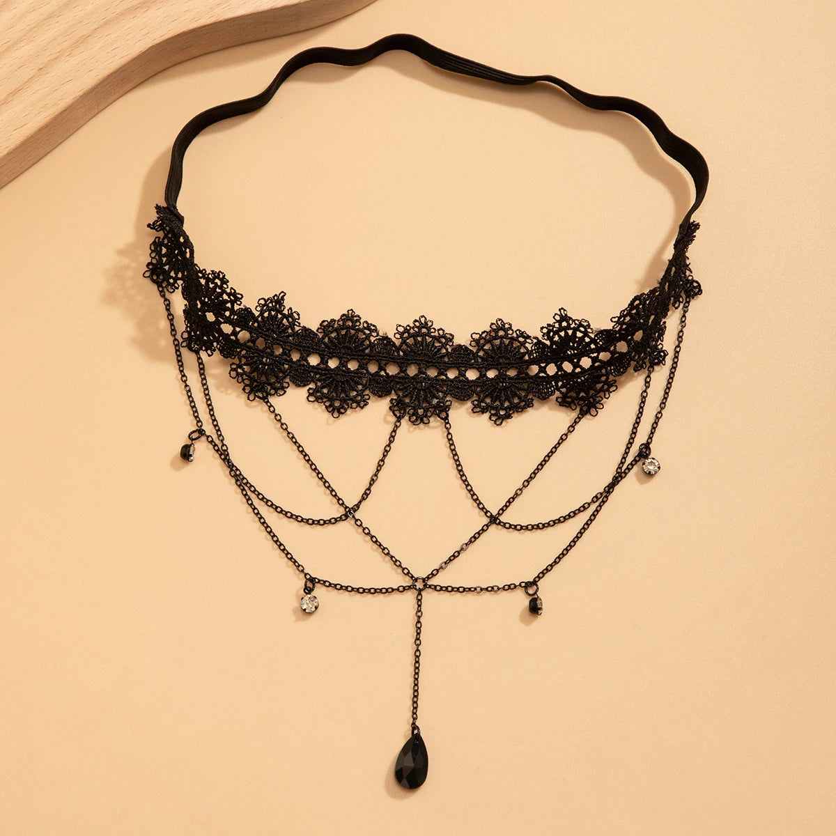 Gothic Prism Chain - Kristall-Beinkette
