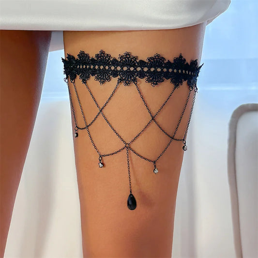 Gothic Prism Chain - Kristall-Beinkette